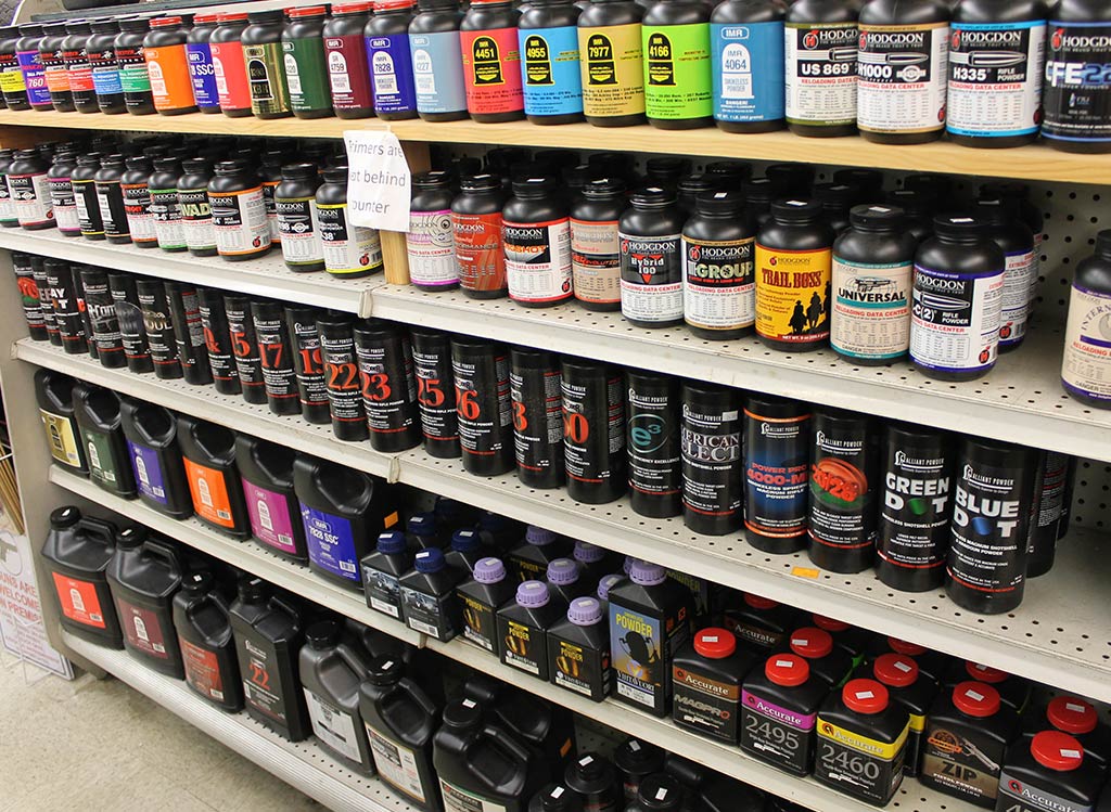 Huge variety of powders for shooting
